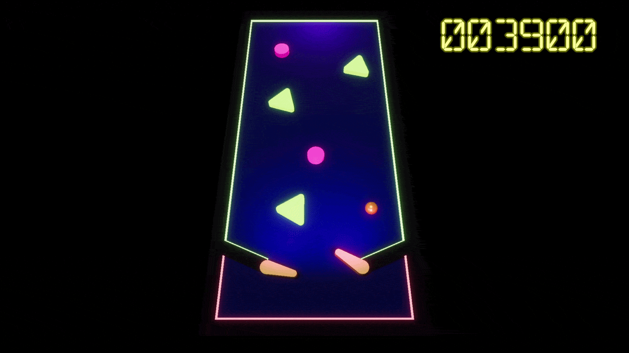 Pinballs bouncing off obstacles
