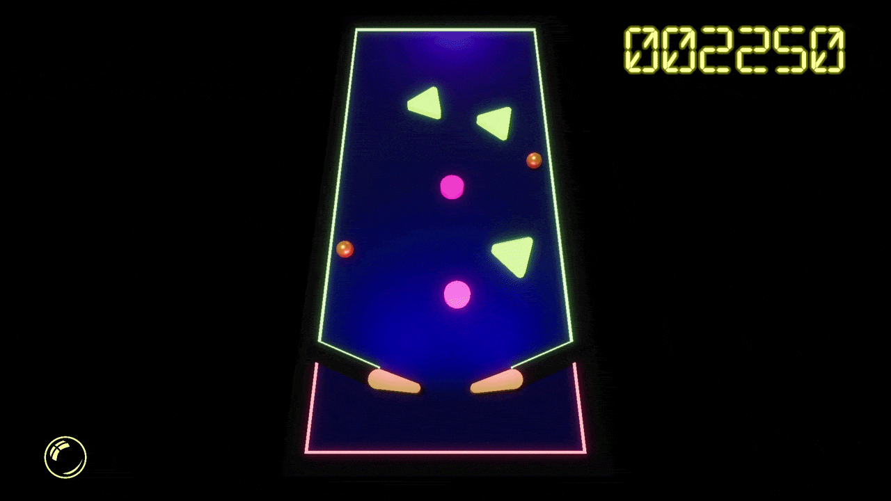 Pinballs colliding with each other
