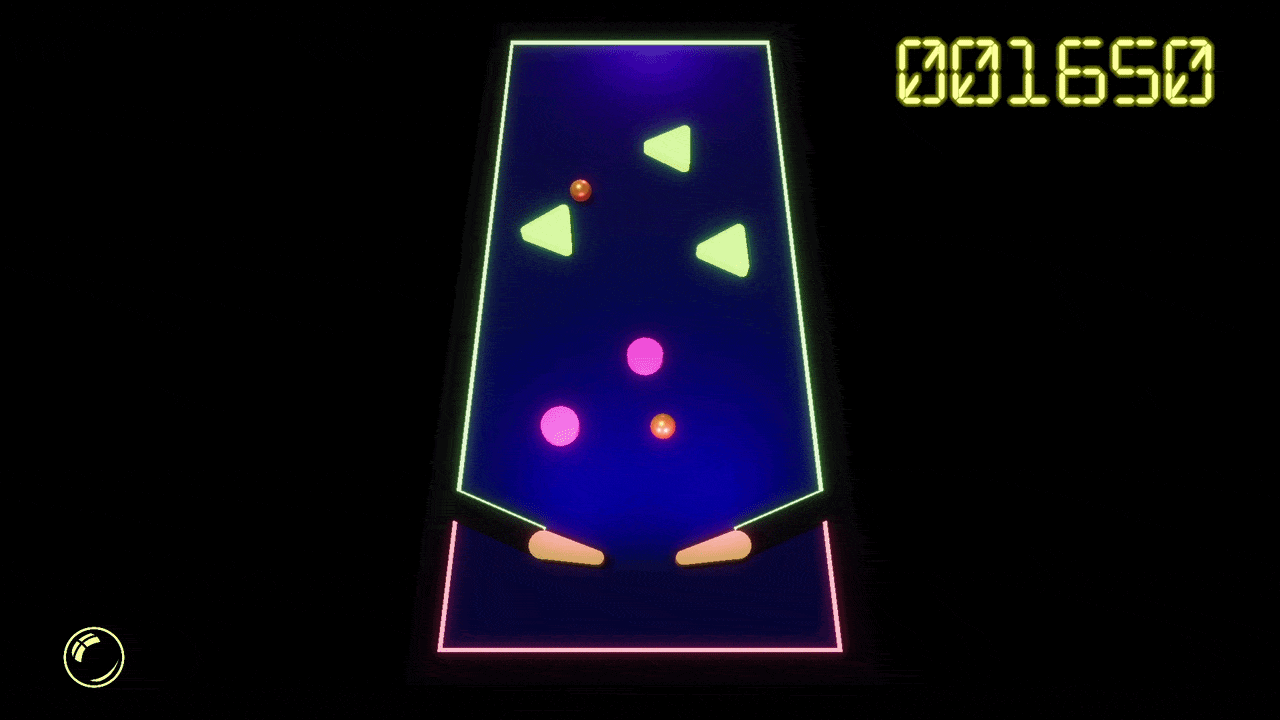 Paddle hitting pinballs
